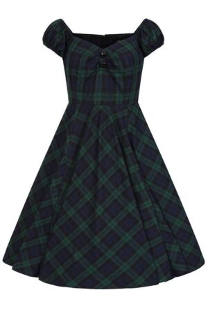 Hearts & Roses London A-Linien-Kleid Judith Tartan Retro Vintage Fit-N-Flare 50er