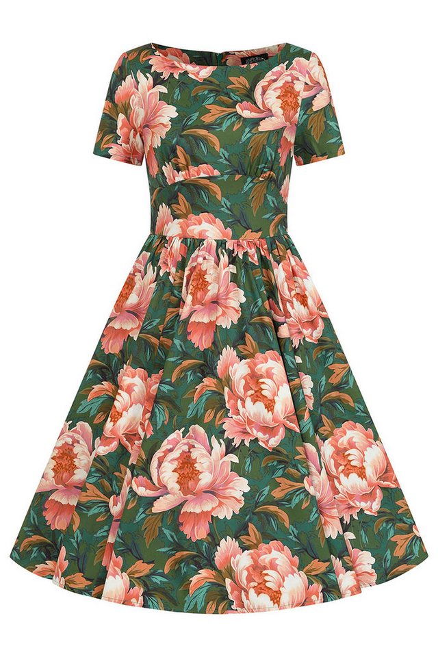 Hearts & Roses London A-Linien-Kleid Norah Floral Retro Vintage Fit-N-Flare 50er