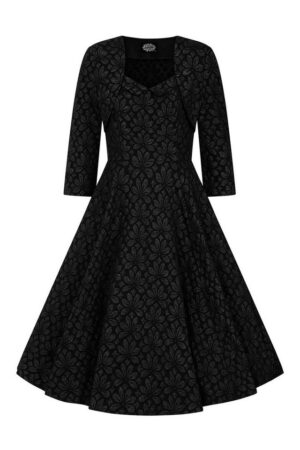 Hearts & Roses London A-Linien-Kleid Ramona Floral mit Bolero Vintage Retro 50er Swing