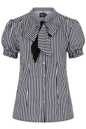 Hell Bunny Blusenshirt Humbug Gestreift