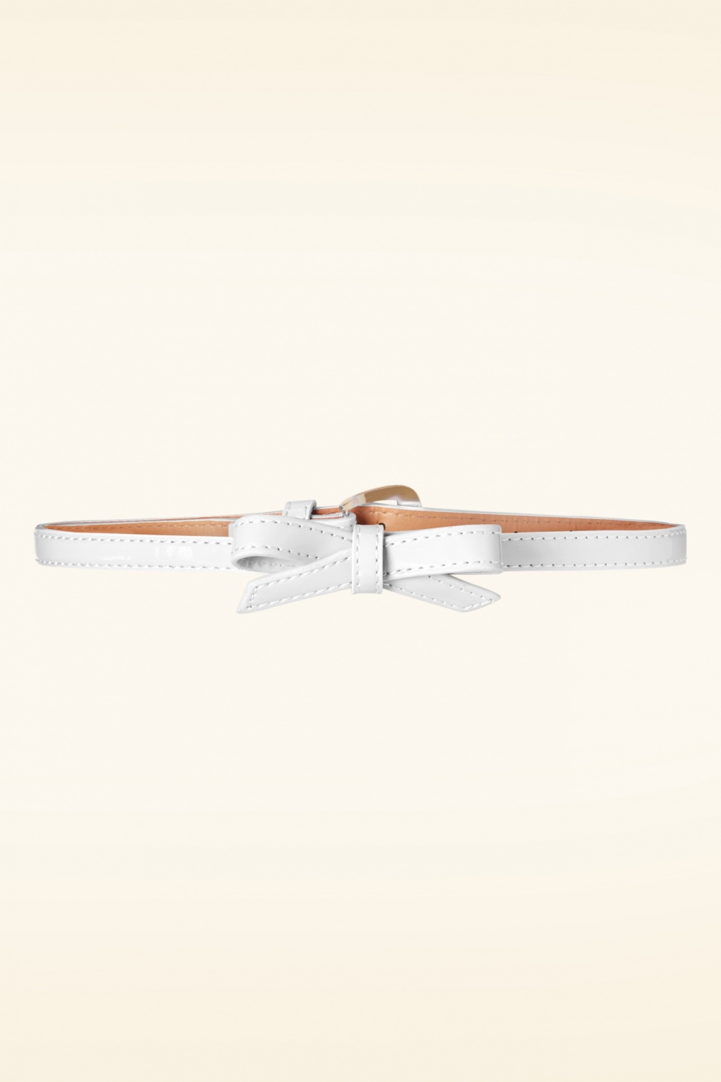 Lisa Lackschleifengürtel in Weiß