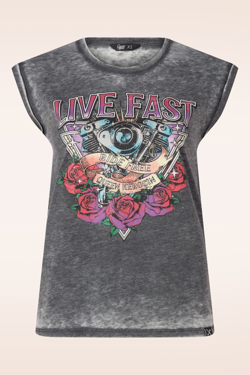 Live Fast T-Shirt in Anthrazit