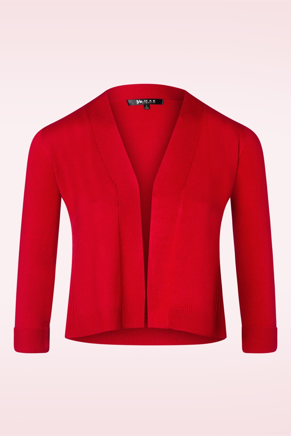 Oda Open Front Strickjacke in Lippenstiftrot