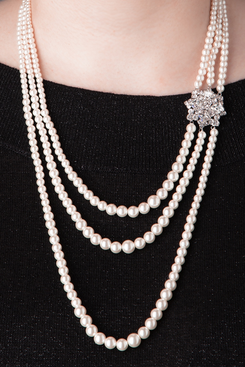 Paris Perlen Kristall Halskette