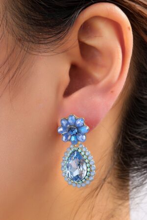 Petal Pop Ohrringe in Himmelblau