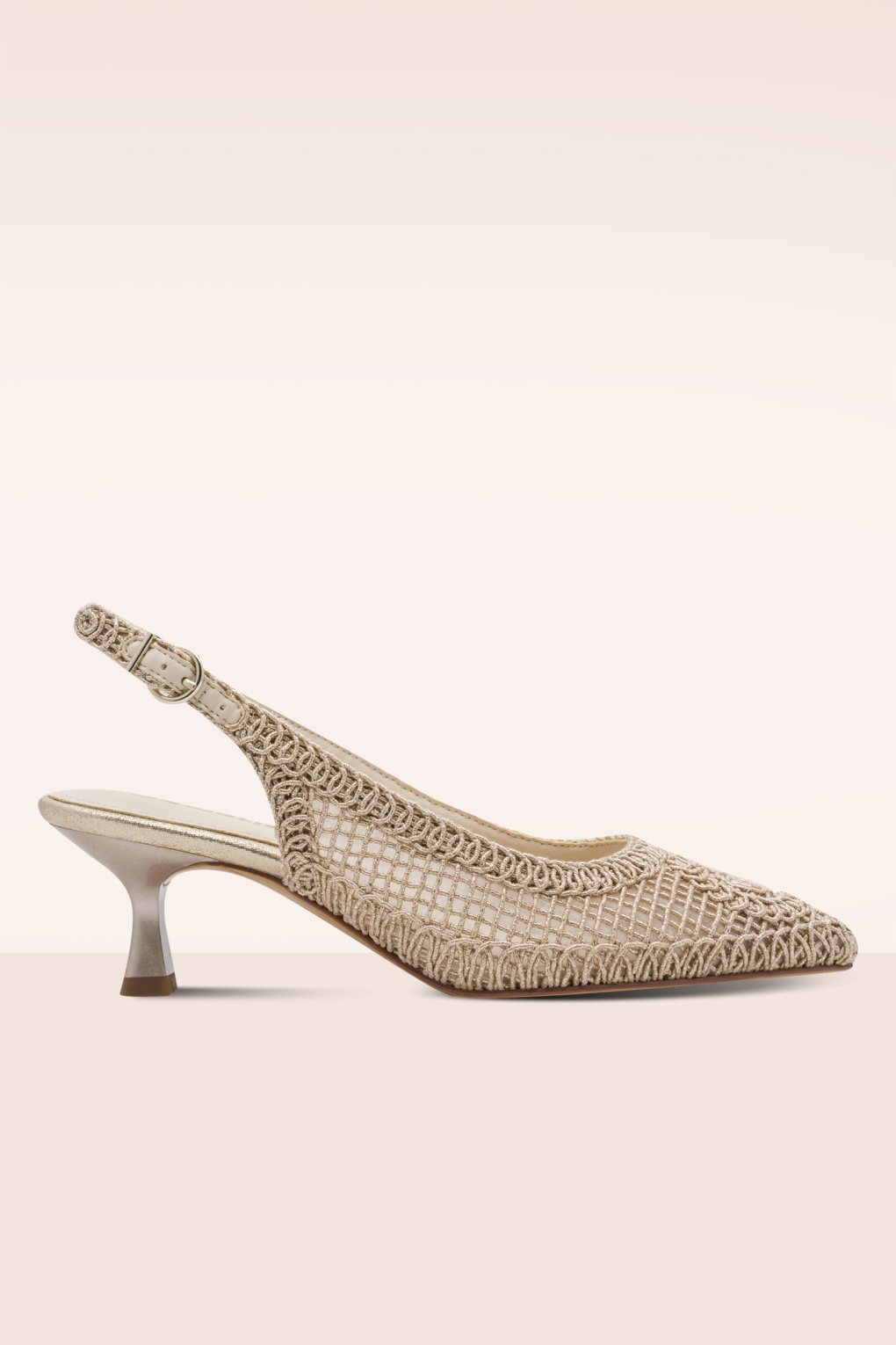 Riviera Glow Slingback Heels in Hellgold