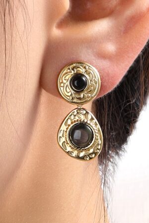 Sophia Ohrringe in Gold und Schwarz