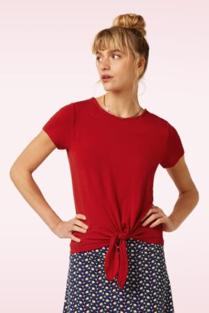 Tulum Knot Shirt in Chilirot