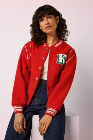 Varsity Arizona Jacke in Feuerrot