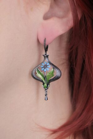 Arabella Ohrringe in Hellblau und Silber