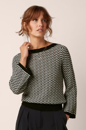 Audrey Tide Trompetenärmel-Oberteil in Creme