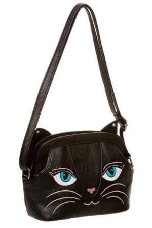 Banned Schultertasche Katze Kawaii Cat Bag, Ohren mit Glöckchen