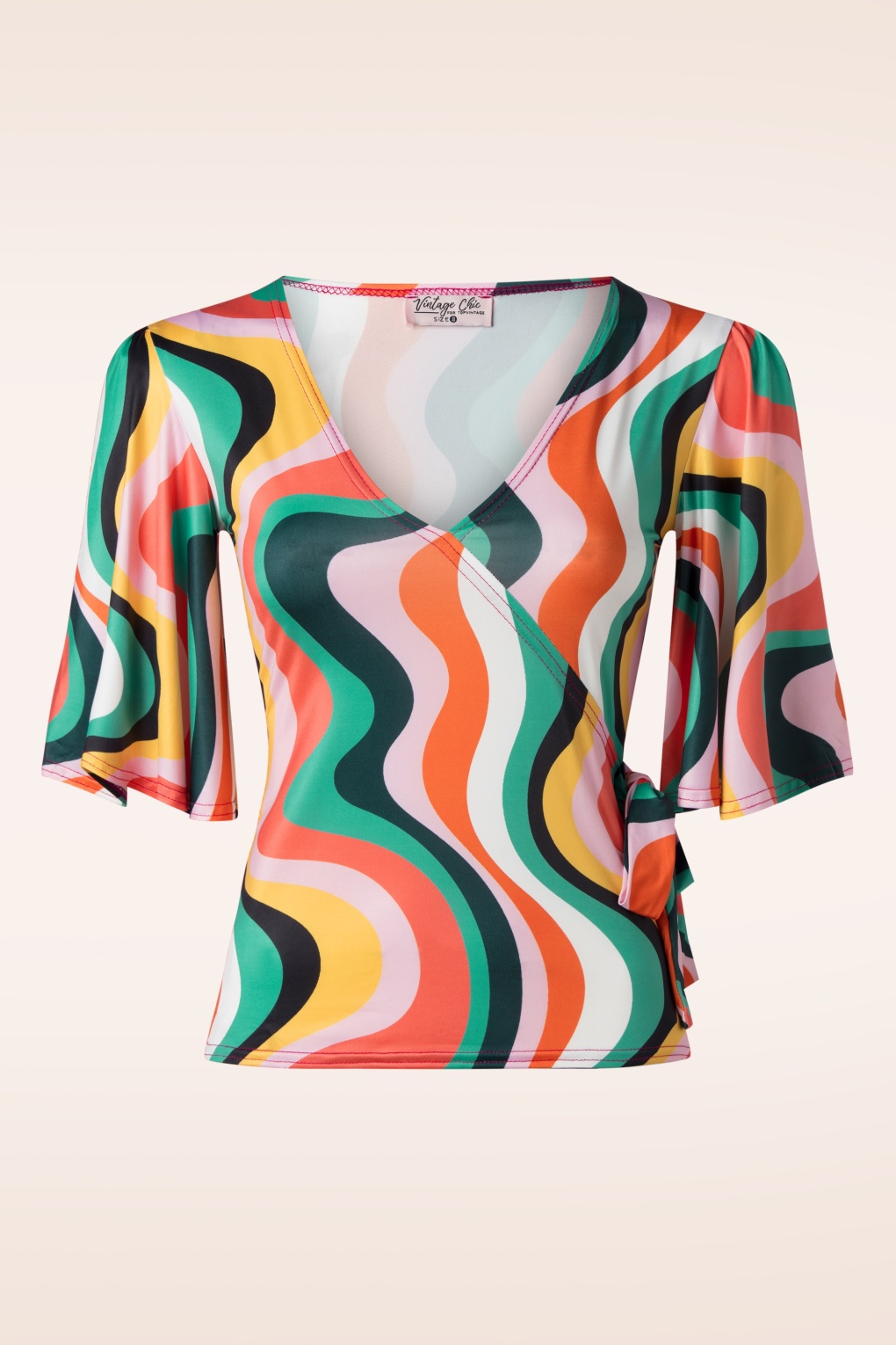 Belle Geometric Slinky Top in Multi