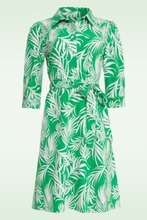 Bobbi Kleid in Grün und Weiß