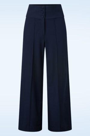Bonny Hose mit hoher Taille in Dunkelblau