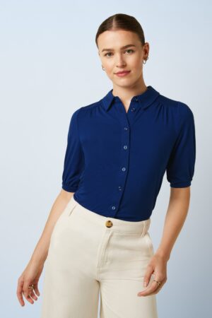 Carina Tulum Bluse in Mazarine