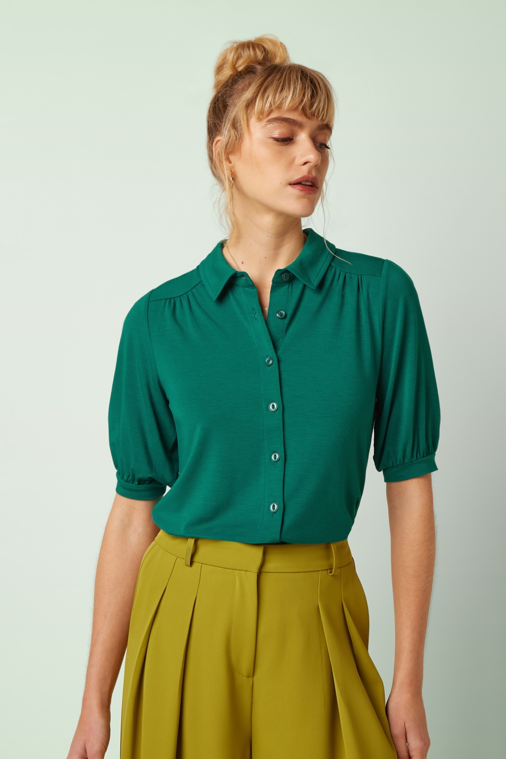 Carina Tulum Bluse in Ponderosa-Grün