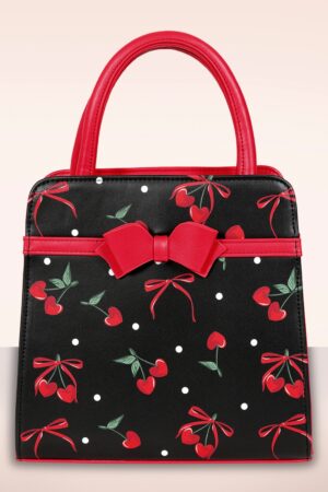 Cherries And Bows Handtasche in Schwarz