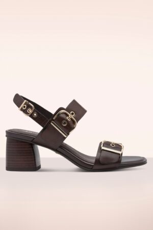 Dana Blockabsatz-Sandalen in Braun