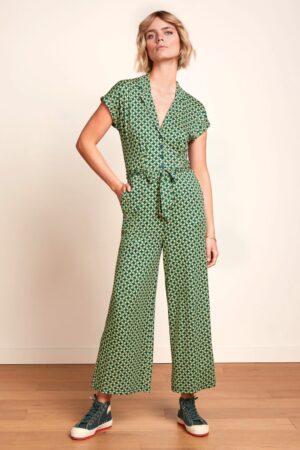 Darcy Scala Jumpsuit in Kayaking Grün.