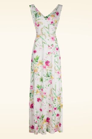 Deveny Floral Maxikleid in Weiß