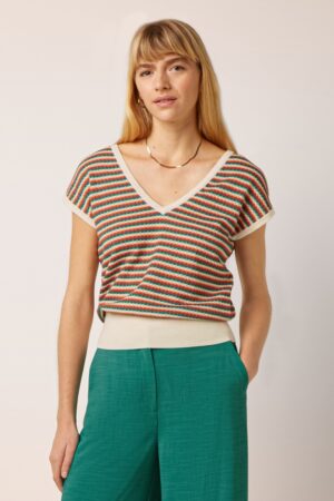 Double V Diga Oberteil in Ice Cream