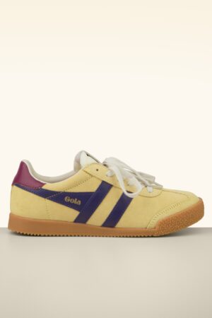 Elan Suede Sneaker in Gelb und Lila