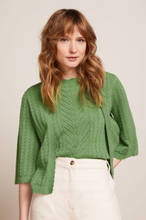 Emily Rocky Strickjacke in Jade Grün