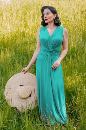 Emily geknotetes Maxikleid in Türkis