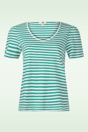 Eugénie Baumwoll-T-Shirt in Raye Green