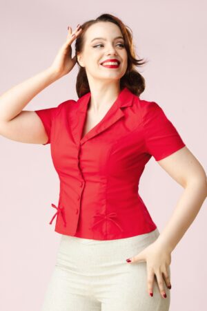 Exklusiv bei Topvintage ~ Lulu Bluse in Rot