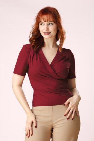 Exklusiv bei Topvintage ~ Mila Wickeloberteil in Weinrot