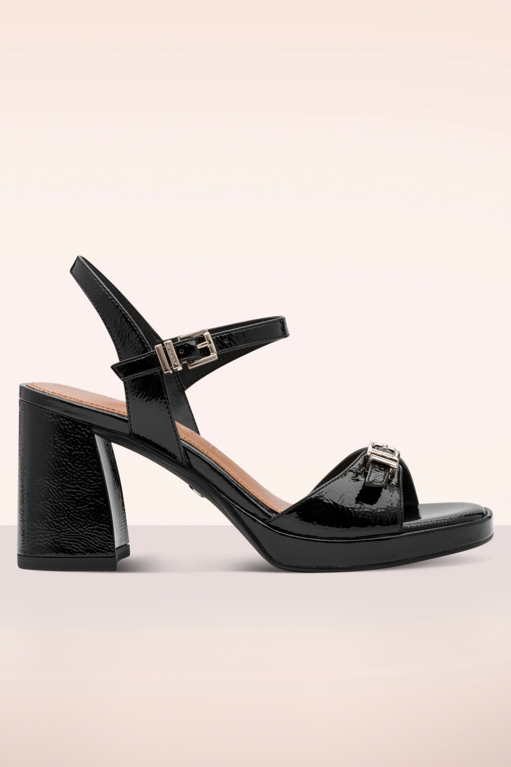 Gleam Block High-Heel-Sandalen in Schwarz