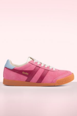 Gola Elan Wildleder-Sneaker in Kaugummirosa