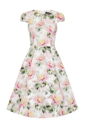 Hearts & Roses London A-Linien-Kleid Imogen Floral Swing Dress Rockabella Vintage Retro