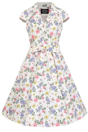 Hearts & Roses London A-Linien-Kleid Zoey Floral Retro Vintage Fit-N-Flare 50er