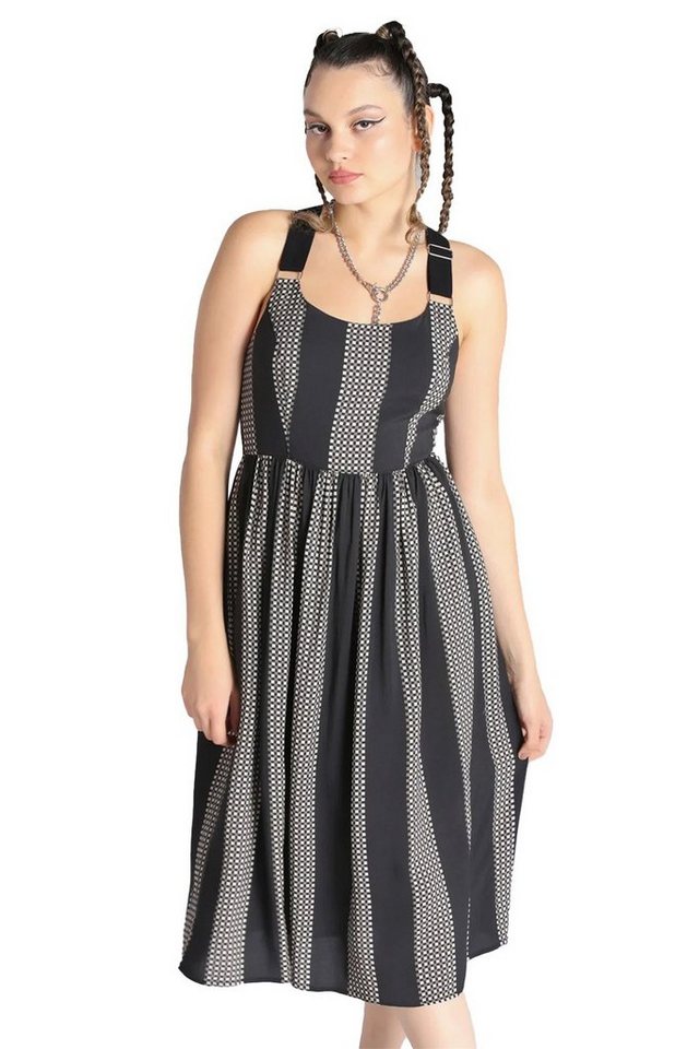Hell Bunny A-Linien-Kleid Lita Retro Swingkleid Vintage Karomuster Rockabilly