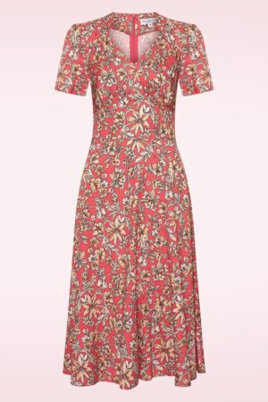 Hollywood Circle Dolores Kleid in Koralle