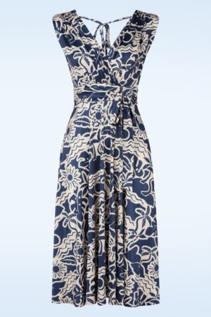 Jane Beach Swing Kleid in Marineblau.