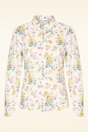 Jane Bluse in Plumeti Primavera