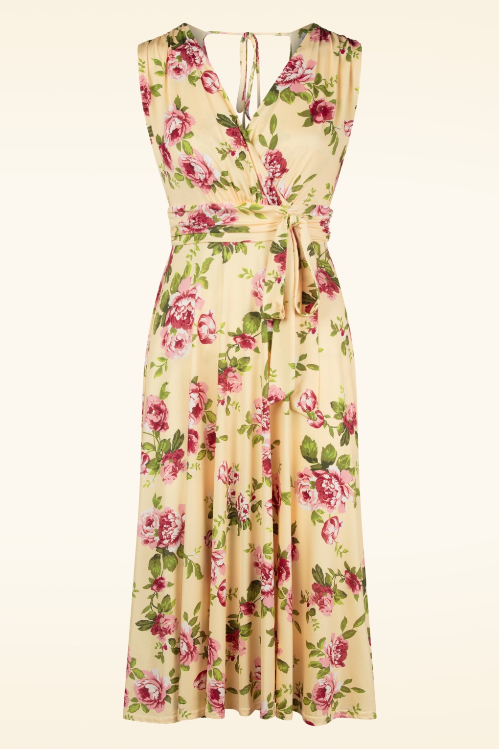 Jane Floral Swingkleid in Soft Gelb