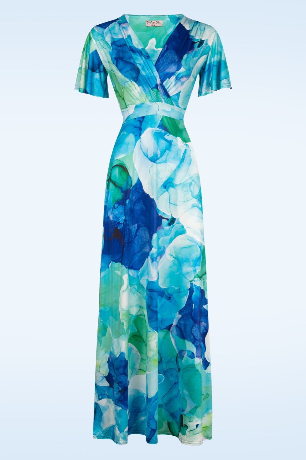 Laurie Water Colour Maxikleid in Blau