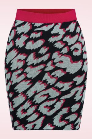 Leo Gestrickter Rock in Schwarz und Multi