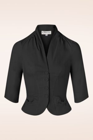 Liza Lou Blazer Jacket in Schwarz