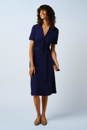 Lola Milano Crêpe-Kleid in Beacon Blue