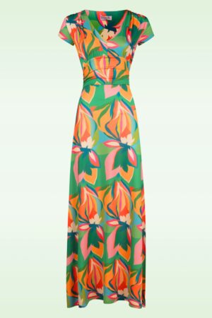 Macie Bright Leaves Maxikleid in Multi