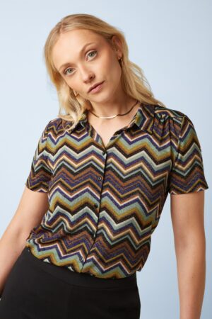 Maisie Shio Bluse in Blau