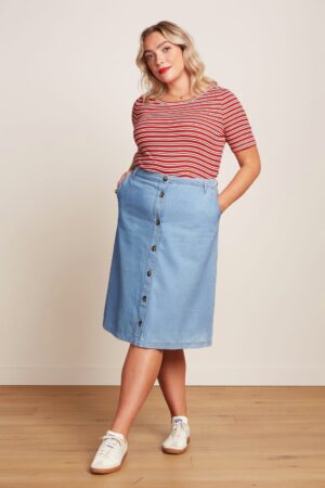 Marie Festa Light Denim Rock in Blauton