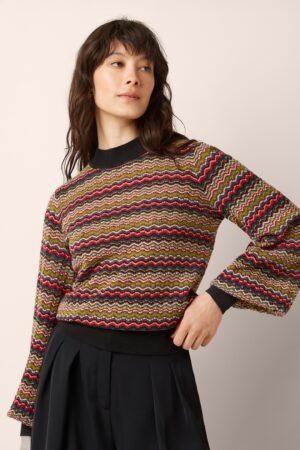 Maya Meisel Turtleneck-Oberteil mehrfarbig