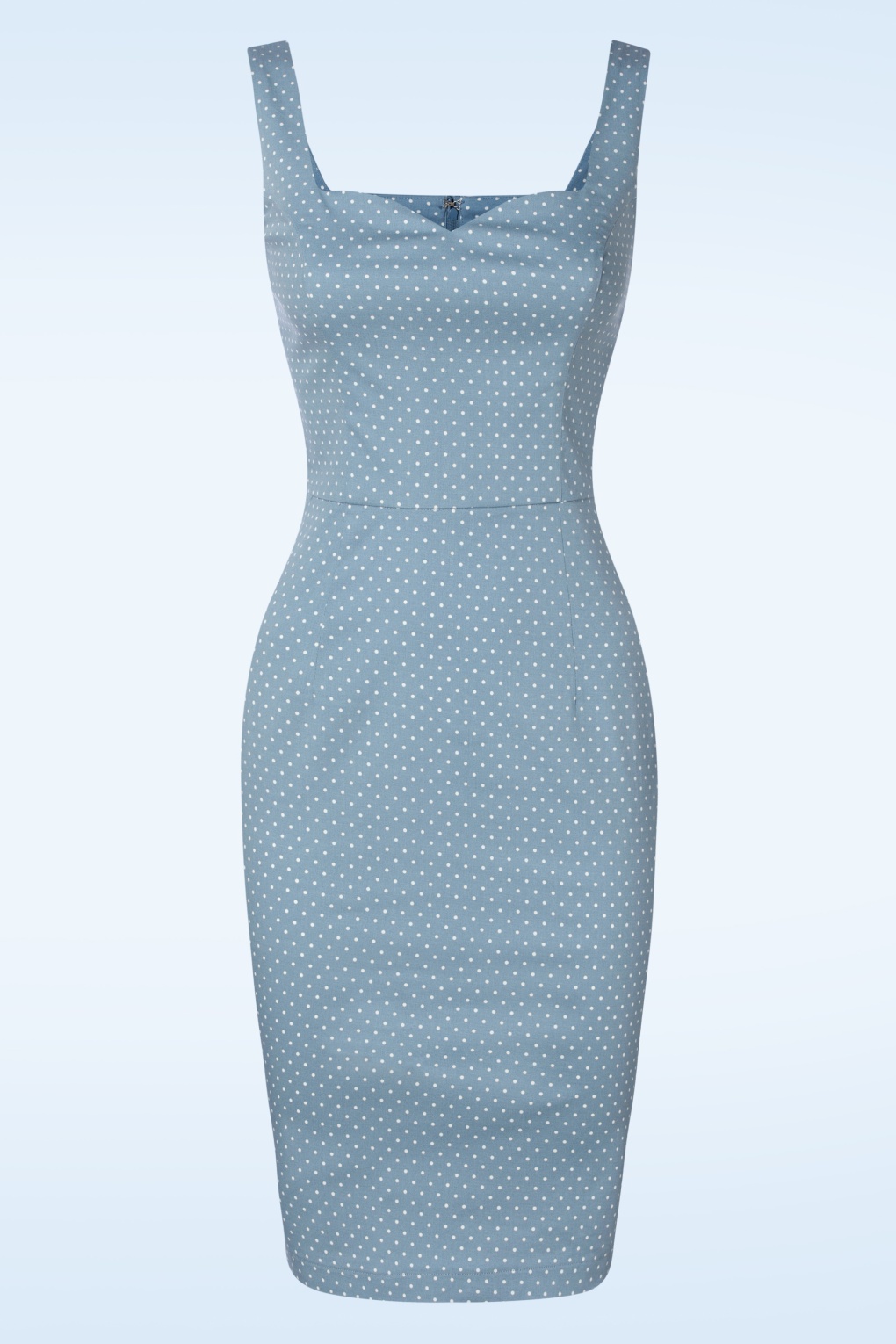 Michaella Polka Dot Bleistiftkleid in Blau